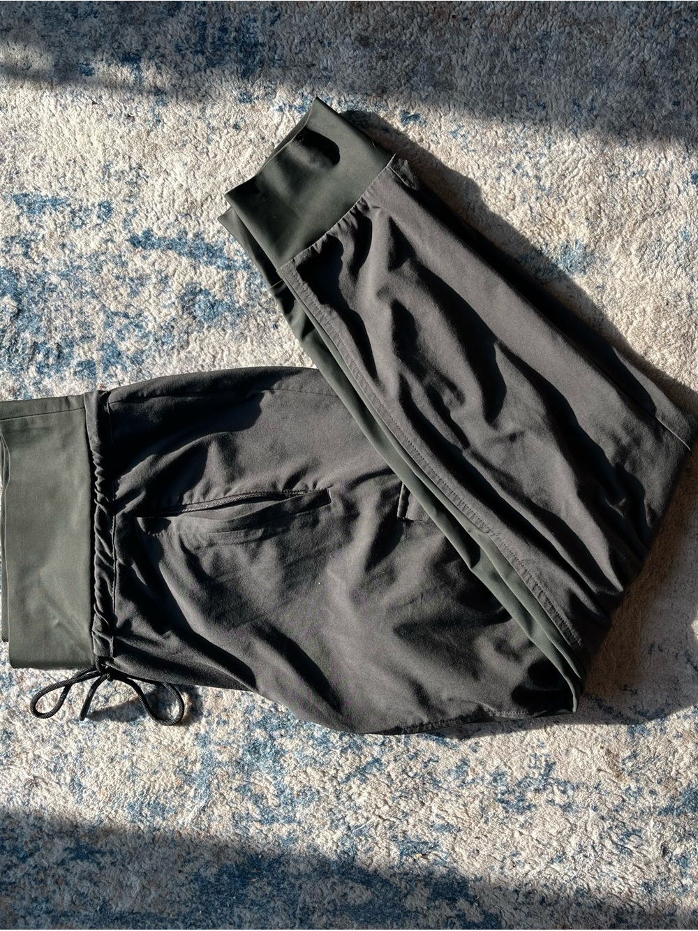 Athleta High-Waist Dark Green Athletic Joggers